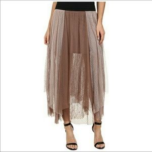 Free People Sugar Plum pink tulle maxi skirt